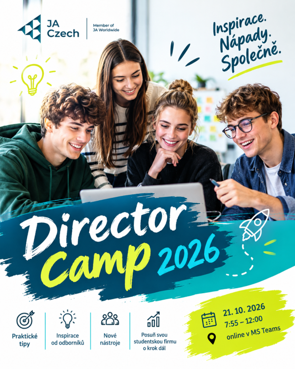 JA Director Camp 2026 | Inspirace, AI, video reklama a tipy pro vaši studentskou firmu